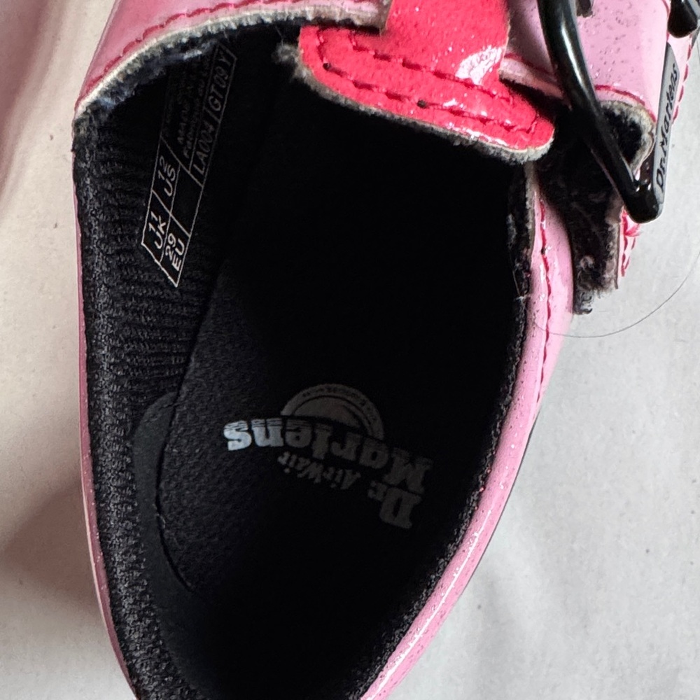 Dr. Martens Kids Dual-Tone Pink Mary Jane with sparkly sole Girls size 12 Pink - Picture 9 of 13